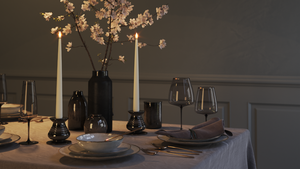 LED Kertlys med naturtro LED flamme