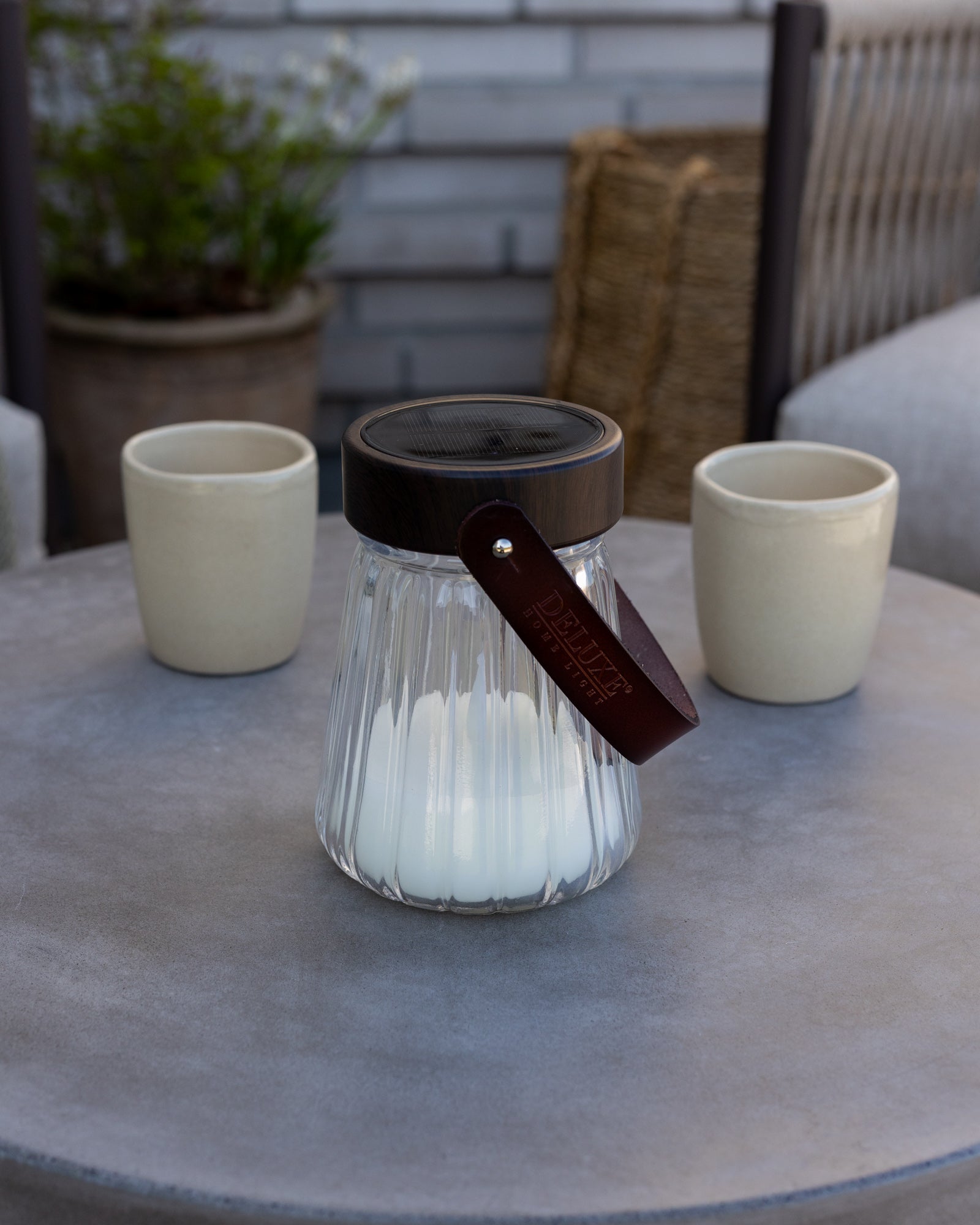 Deluxe Homeart Γυάλινο φανάρι LED 13cm Φανάρια LED 2