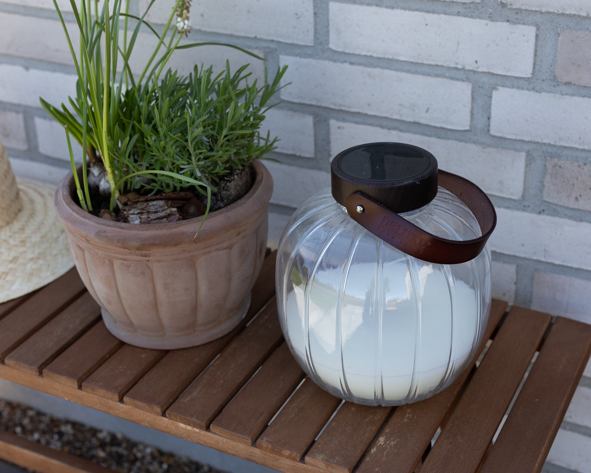 Deluxe Homeart LED skleněná lucerna 20cm LED lucerny 4