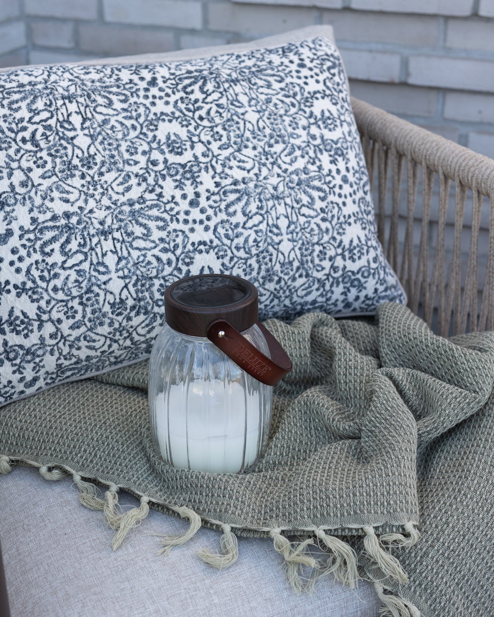 Deluxe Homeart LED skleněná lucerna 17cm LED lucerny 6