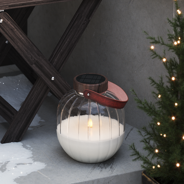 Deluxe Homeart LED skleněná lucerna 20cm LED lucerny 1