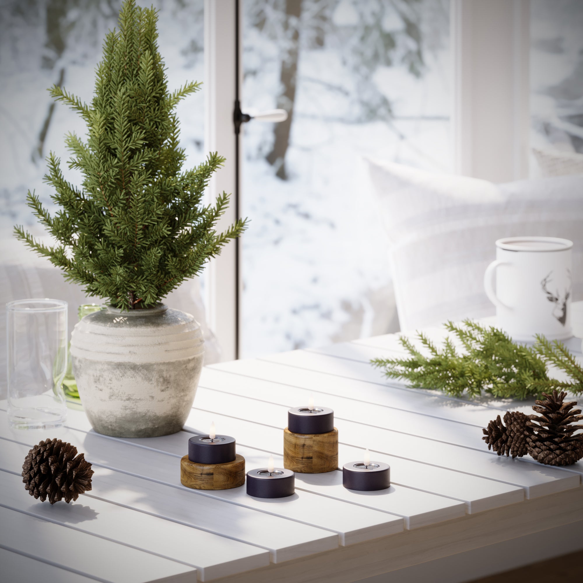 LED Jumbo Lighthouse Lights Σκούρο μωβ - 4 τεμ.