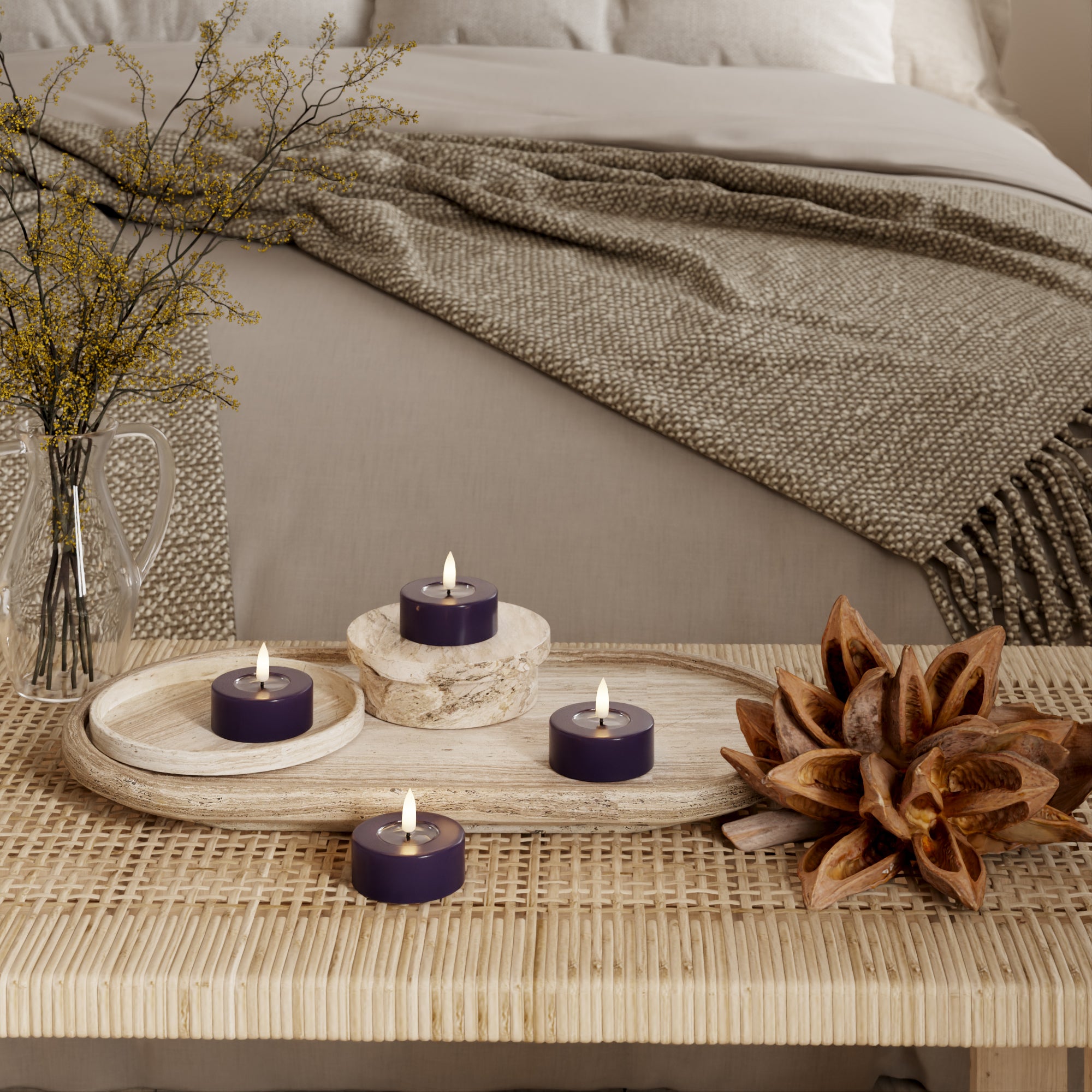 LED Jumbo Lighthouse Lights Σκούρο μωβ - 4 τεμ.