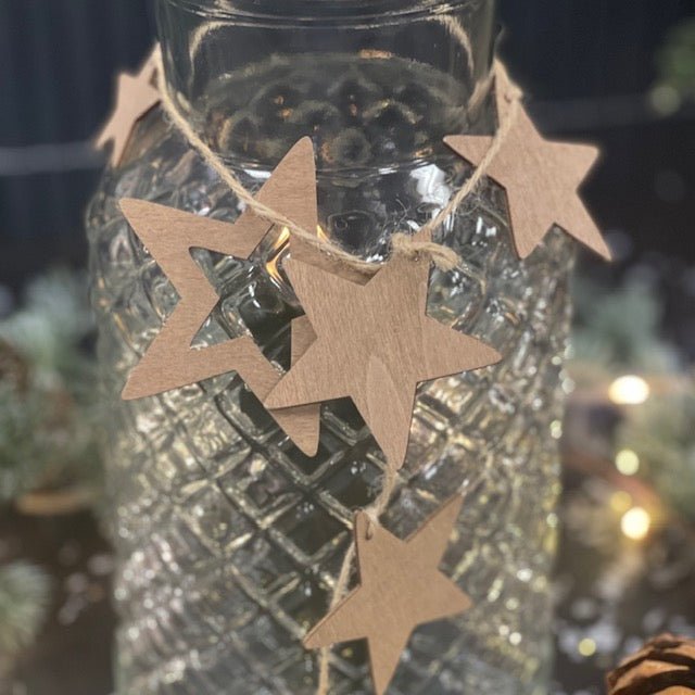 Ντεκό κορδόνι με αστέρια 1μ Deluxe Homeart 1