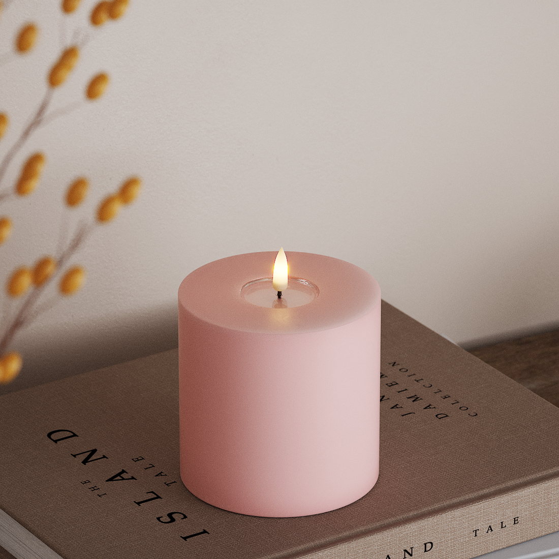 Deluxe Homeart LED plokkvalgusti Ø 10 x 10 cm Heleroosa LED-ploki tuli 4