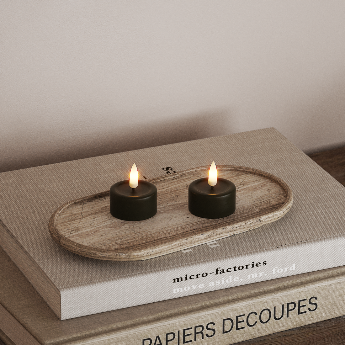 Deluxe Homeart LED Värmeljus 2 stycken Mörkgrön LED Värmeljus 4