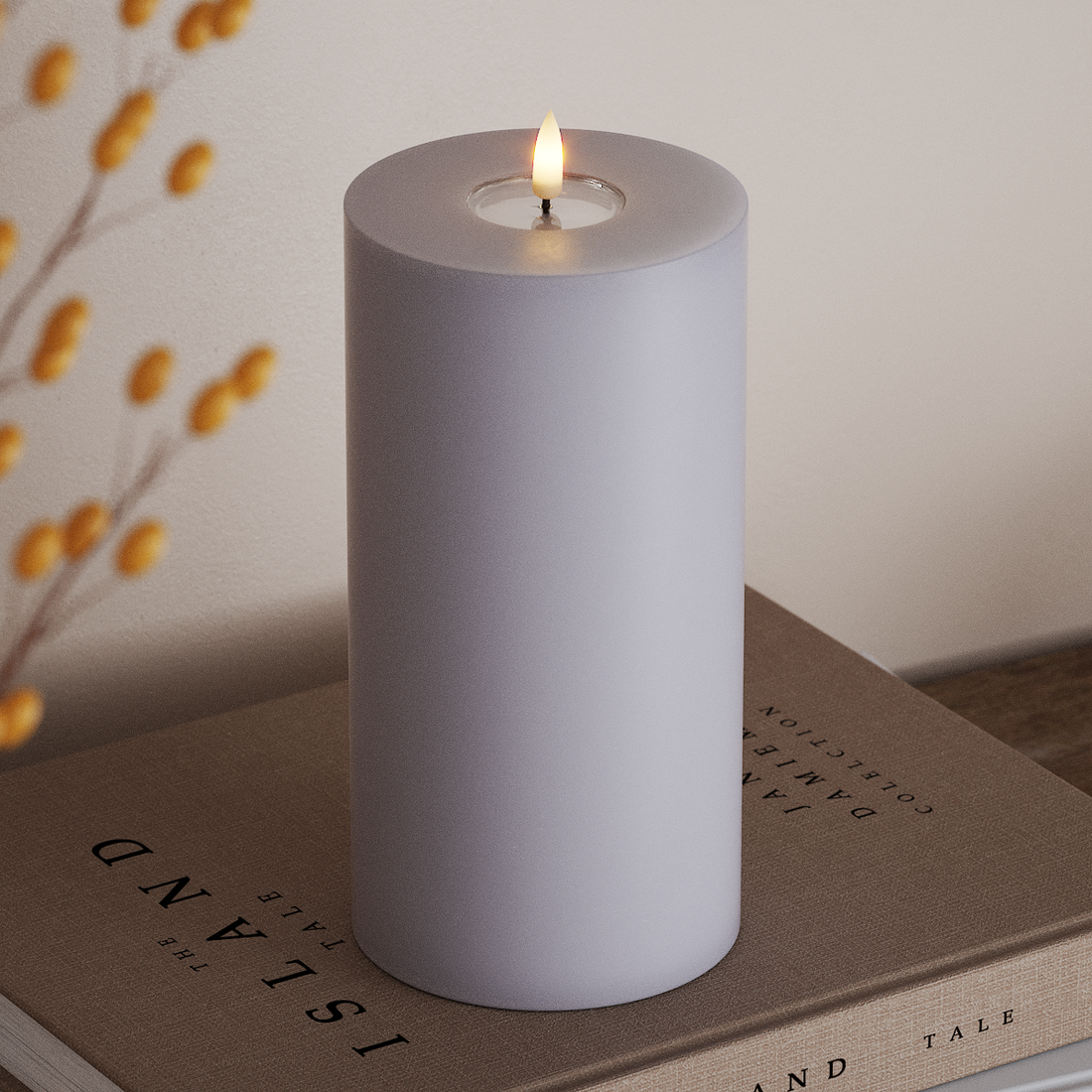 Deluxe Homeart LED plokkvalgusti Ø 10 x 20 cm Tolmune sinine LED-ploki tuli 4