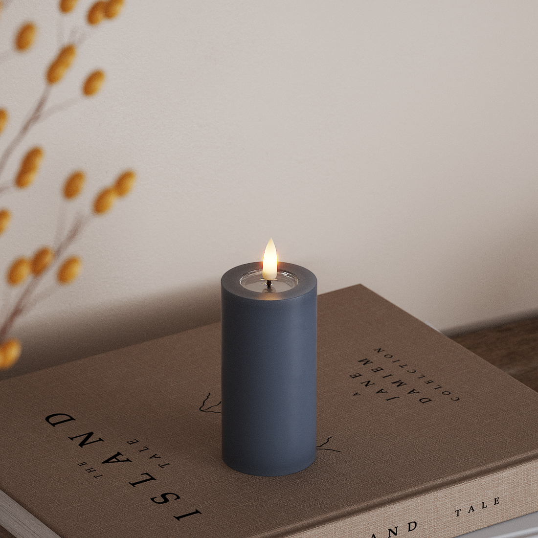 Deluxe Homeart LED blokové světlo Ø 5 x 10 cm Ledově modrá LED blokové světlo 4