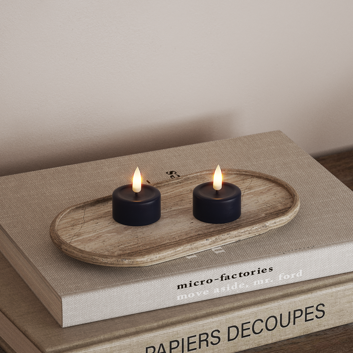 Deluxe Homeart LED čajová svíčka 2ks. Královská modrá LED čajová svíčka 3