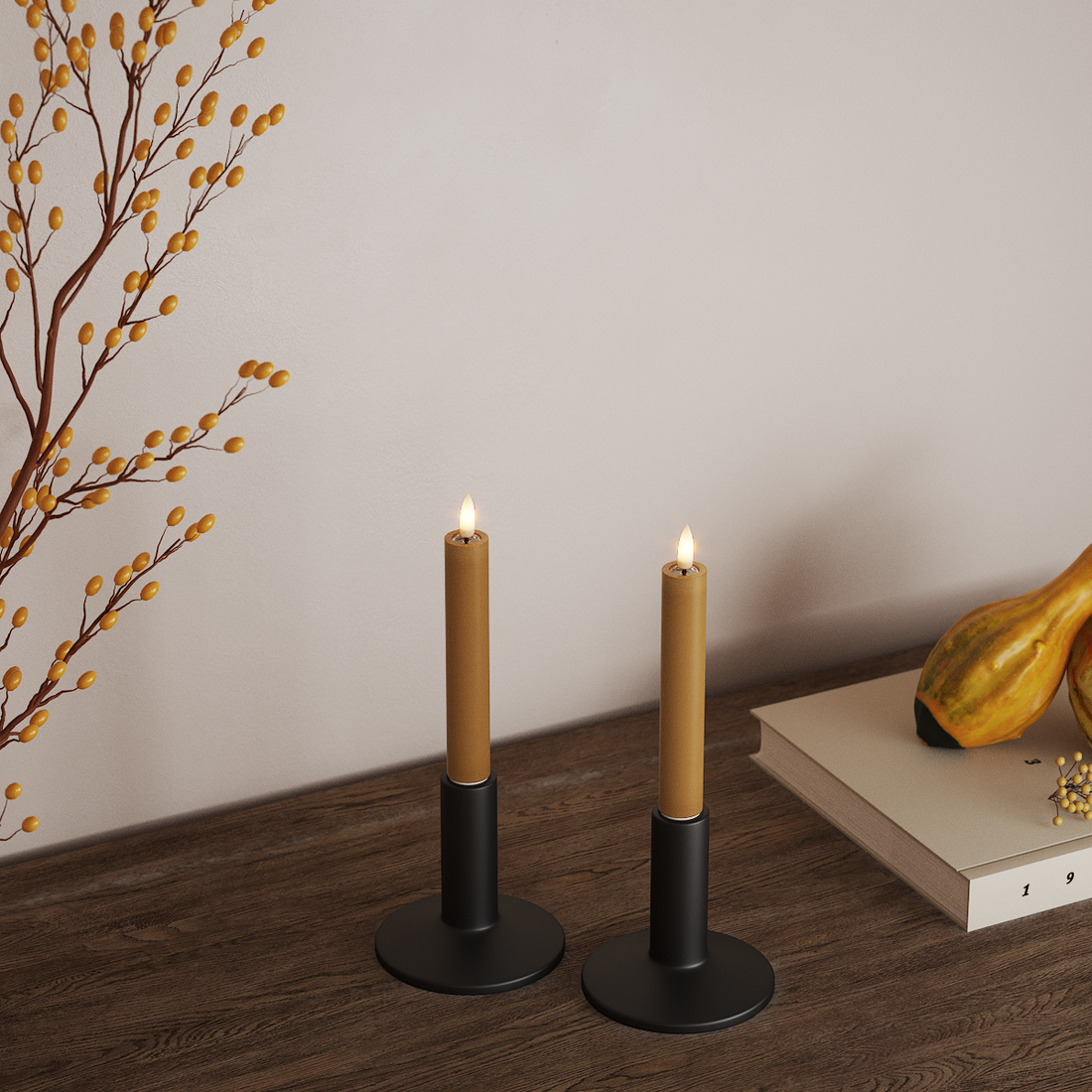 Deluxe Homeart LED Kronelys 2 stk, Ø 2 x 15 cm Karry LED kronelys 4