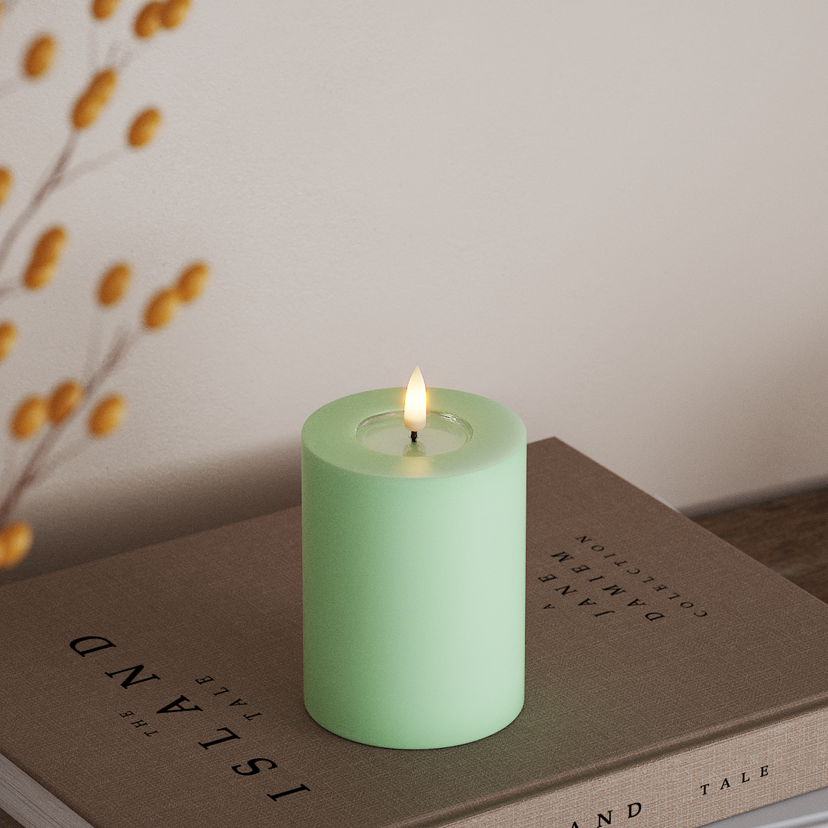 Deluxe Homeart LED blokové světlo Ø 7,5 x 10 cm Mátová LED blokové světlo 3