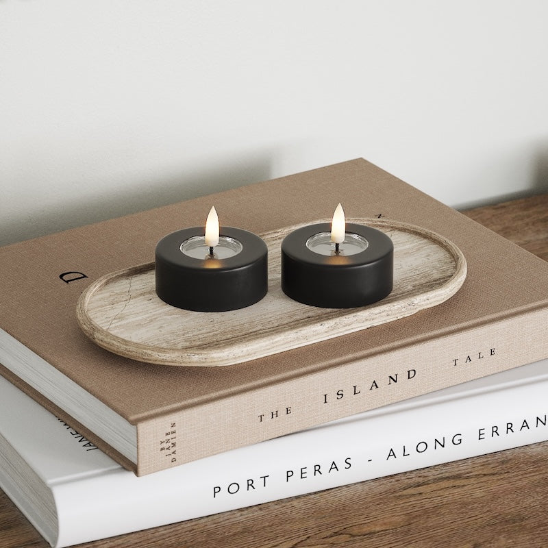 Deluxe Homeart LED Jumbo teeküünlad 2 tk. (Suur) Oliivroheline