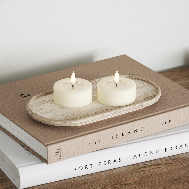 Deluxe Homeart LED Jumbo Värmeljus 2 stycken (stora) Ljusrosa