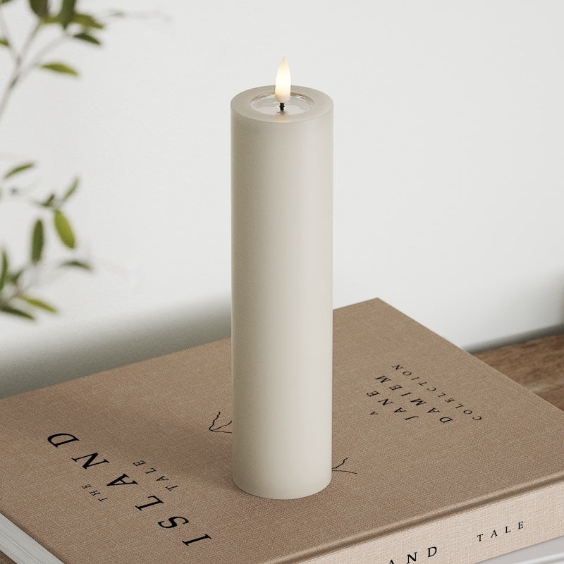 Deluxe Homeart LEDs Vela pilar Ø5x20cm Areia