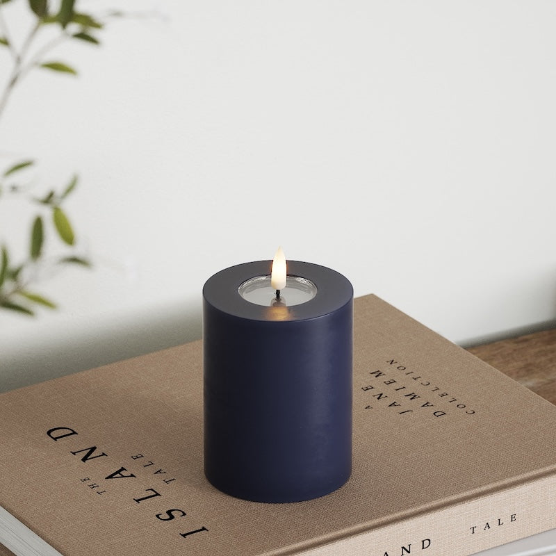 Deluxe Homeart LED blokové světlo Ø 7,5 x 10 cm Královská modrá