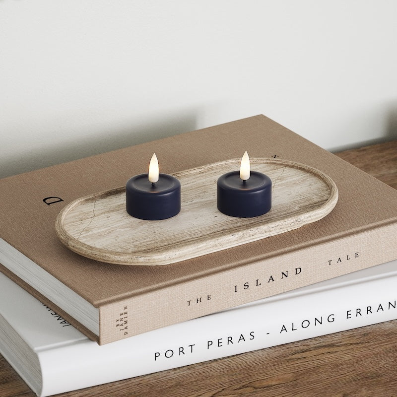 Deluxe Homeart LED čajová svíčka 2ks. Královská modrá