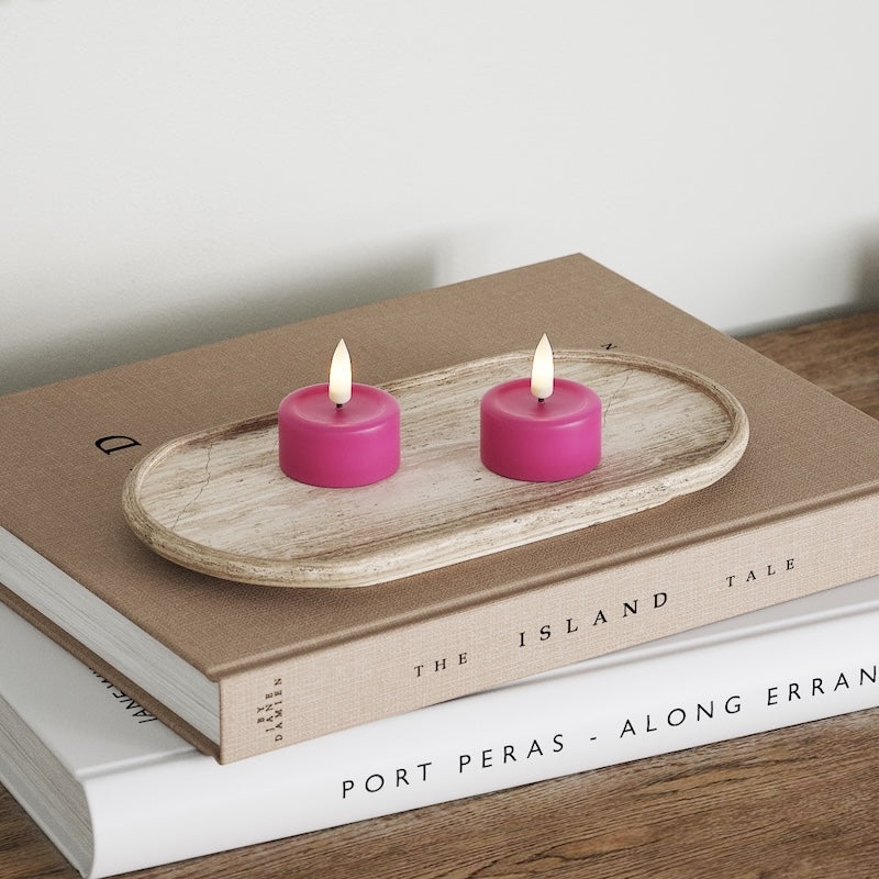 Deluxe Homeart LED Telys 2 stk. Magenta