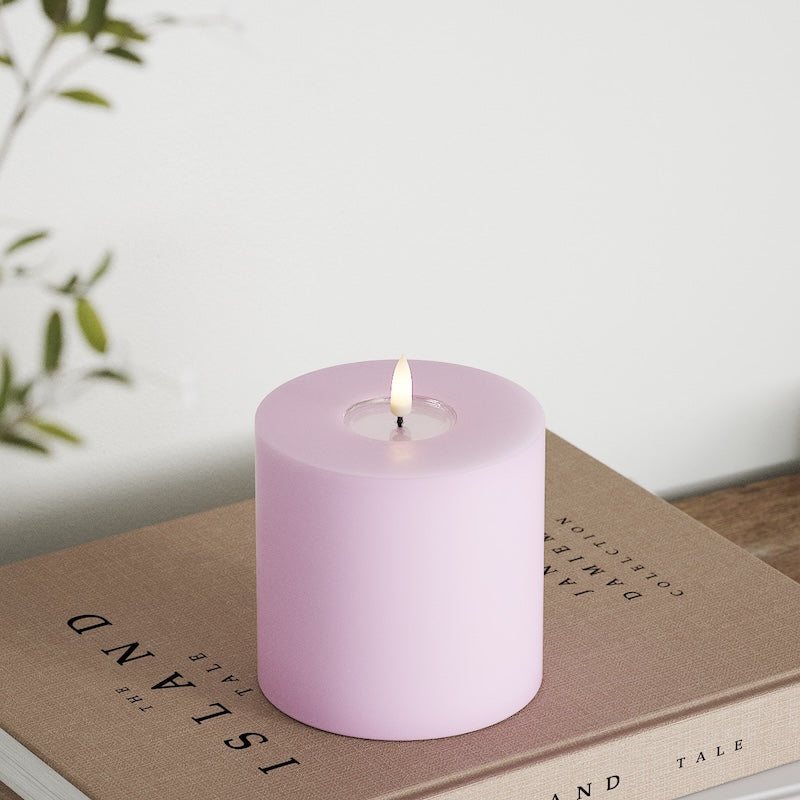 Deluxe Homeart LED Blokklys Ø 10 x 10 cm Lavendel