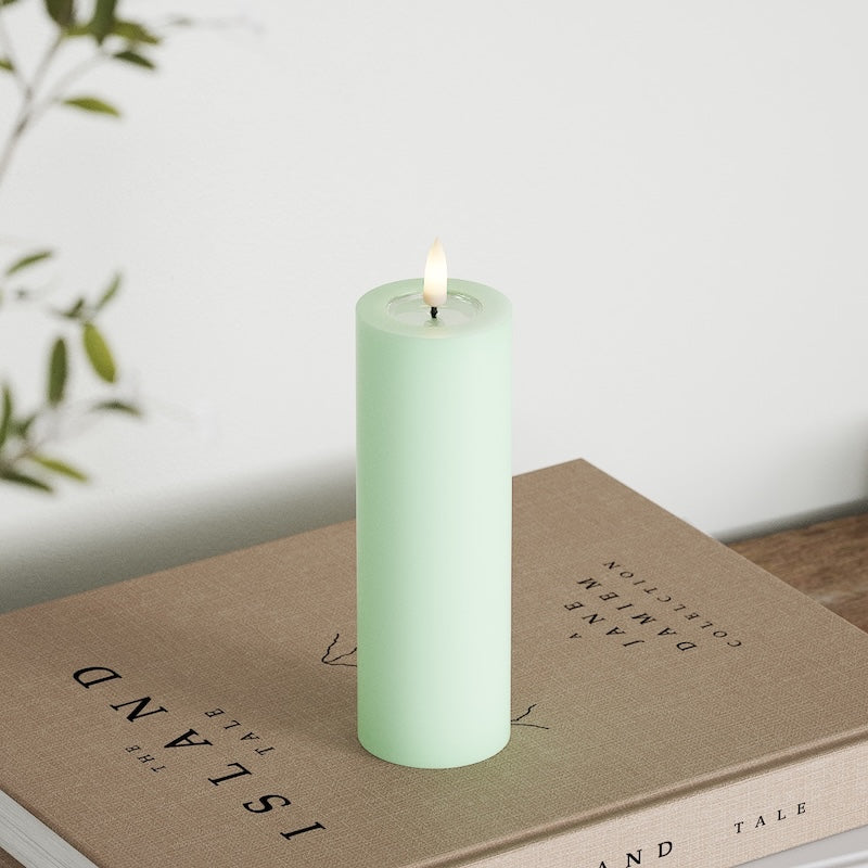 Deluxe Homeart Φωτιστικό μπλοκ LED Ø 5 x 15 cm Μέντα