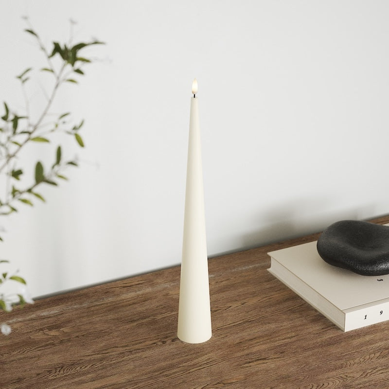 Deluxe Homeart Kužel světla D 5 x V 38 cm Krémová