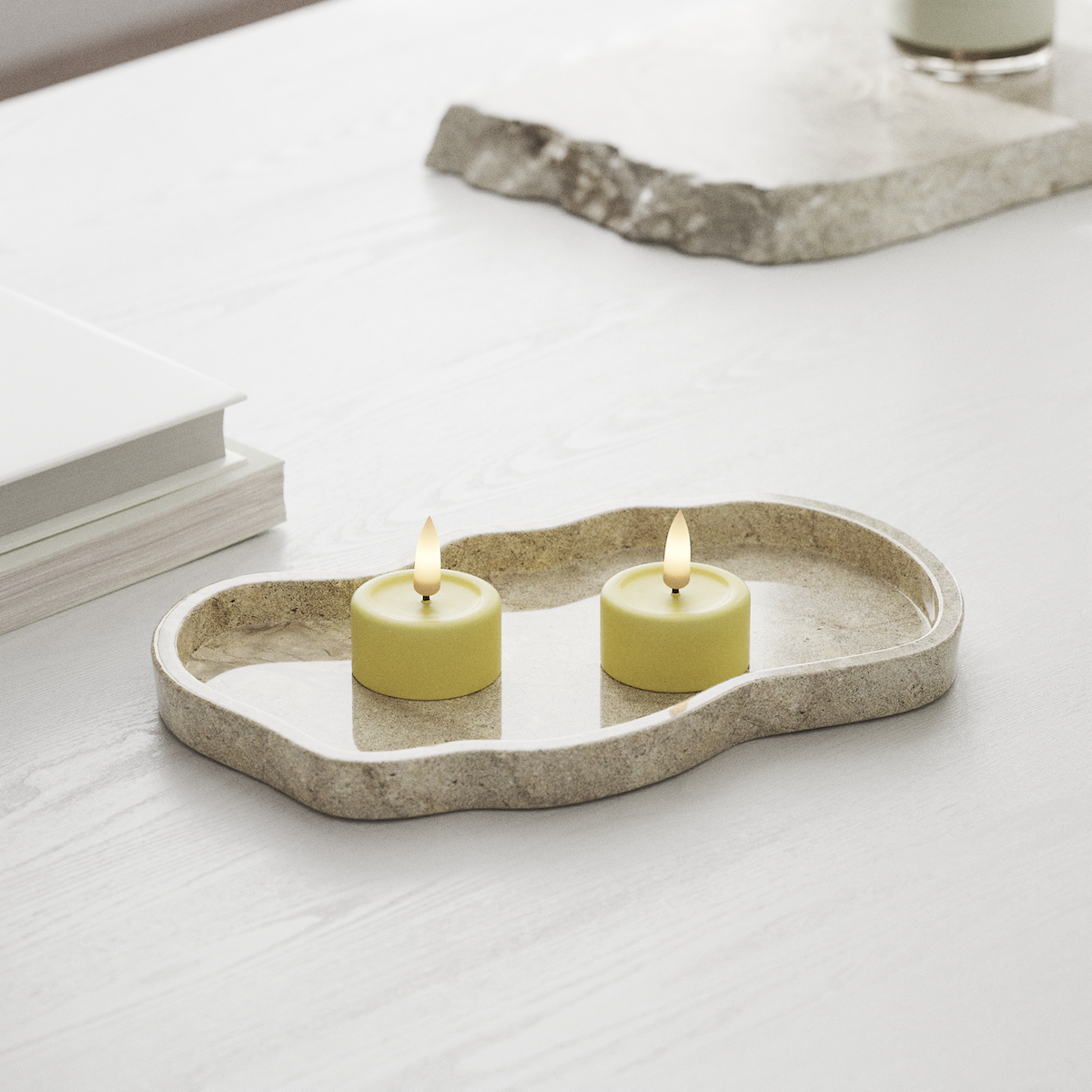 Deluxe Homeart LED čajová svíčka 2ks. Světle žlutá LED čajová svíčka 1