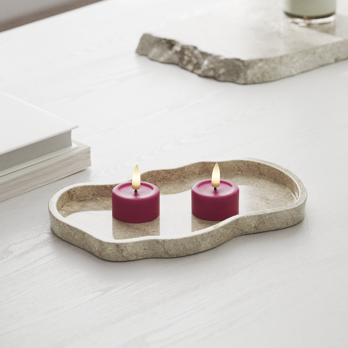 Deluxe Homeart LED Telys 2 stk. Magenta LED telys 1