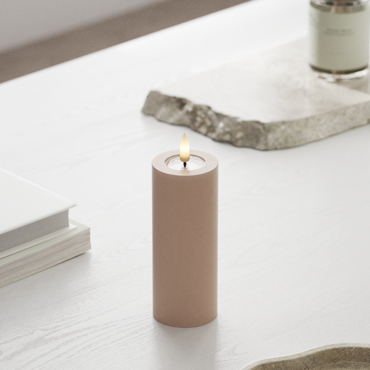 Deluxe Homeart LED blokové světlo Ø 5 x 12,5 cm Růžová LED blokové světlo 1