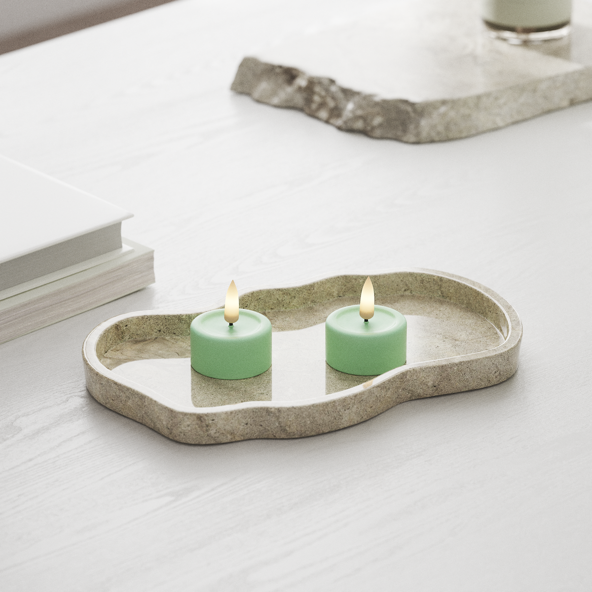 Deluxe Homeart LED čajová svíčka 2ks. Mátová LED čajová svíčka 1