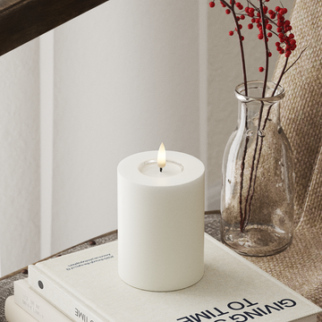 Deluxe Homeart Φωτιστικό μπλοκ LED Ø 7,5 x 10 cm Λευκό Φως μπλοκ LED 4