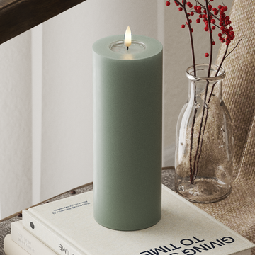 Deluxe Homeart LED blokové světlo Ø 7,5 x 20 cm Šalvějově zelená LED blokové světlo 4