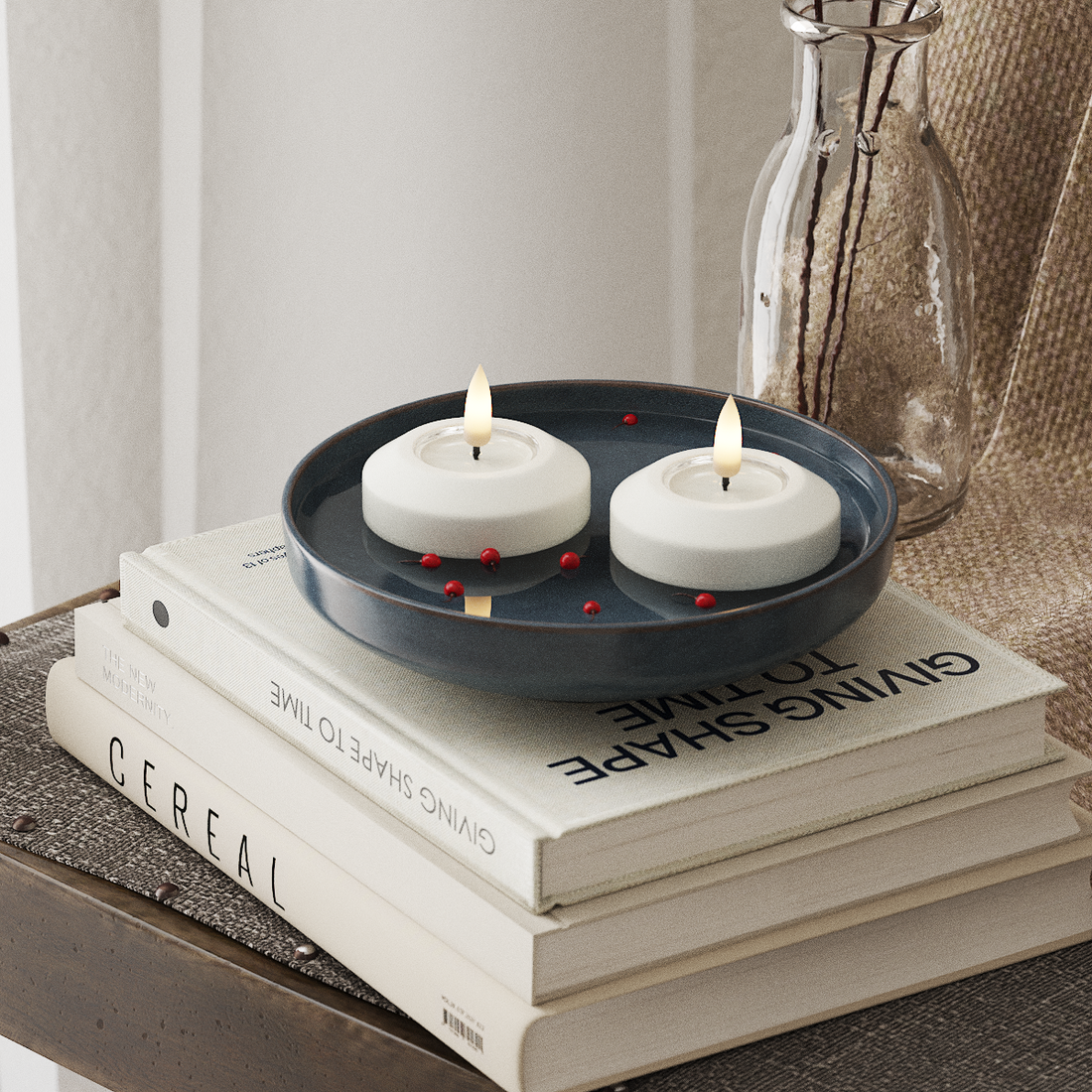 Deluxe Homeart LED Flydelys Ø 6,1 cm 2 stk Hvid LED flydelys 4