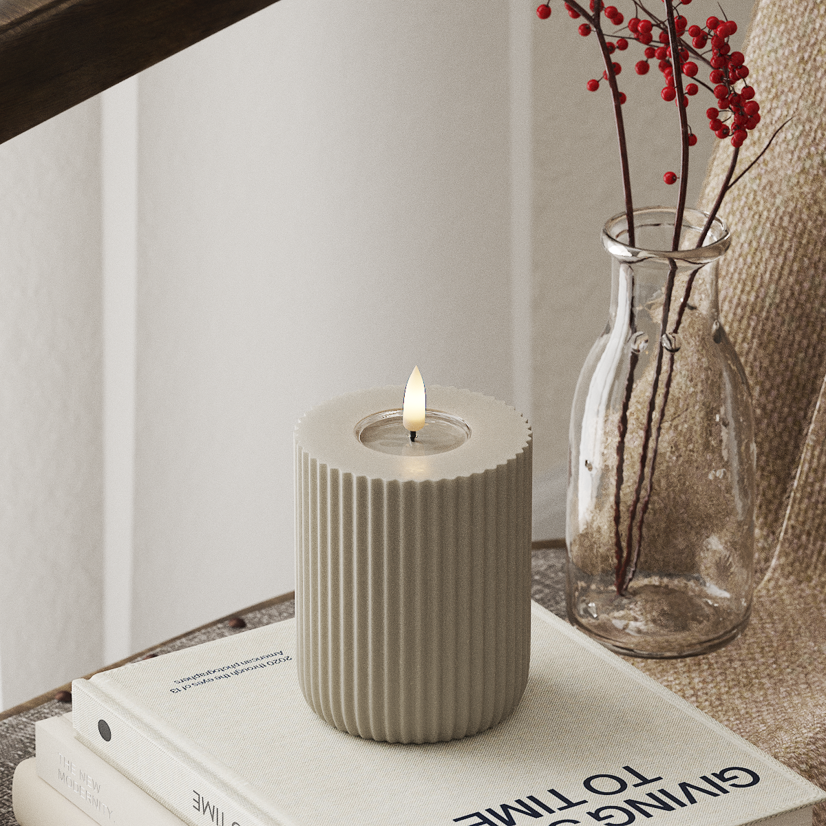 Deluxe Homeart Solid Stripe LED Block valgusti Ø 8 X 10 cm Liiva LED-i kuju 4