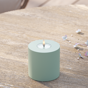 Deluxe Homeart Φωτιστικό μπλοκ LED εξωτερικού χώρου Ø 10 x 10 cm Φασκόμηλο πράσινο Φως μπλοκ εξωτερικού φωτός LED 2