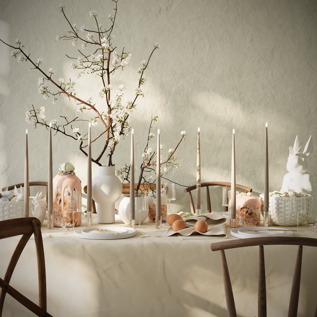 Deluxe Homeart LED Kertelys pakke - Karamel - 8 stk 38 cm kertelys pakke 1