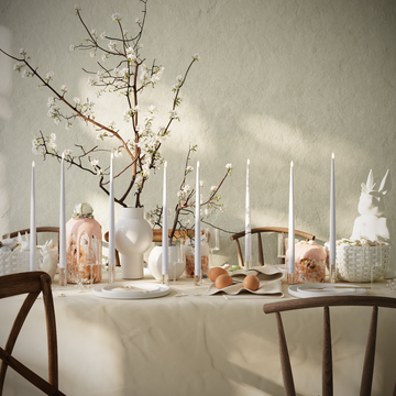 Deluxe Homeart LED Stearinlys pakke - Støvet blå - 8 stk 38 cm lys pakke 1