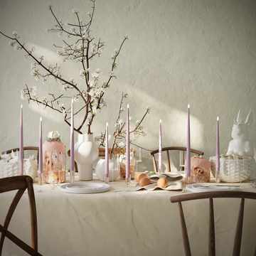 Deluxe Homeart Πακέτο LED Candle Light - Λεβάντα - 4 τεμάχια 38 cm | 4 τεμάχια 28 cm συσκευασία 1