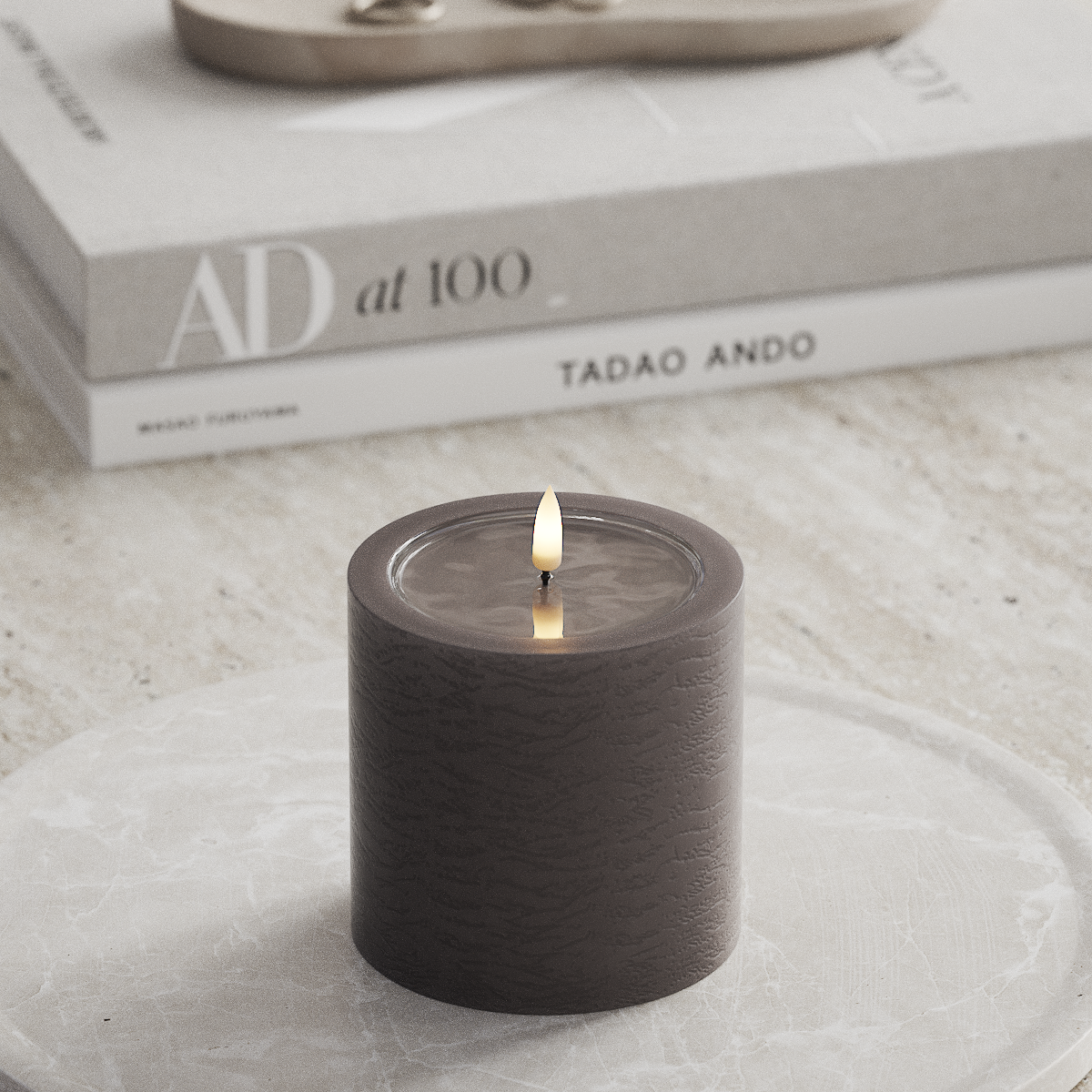 Deluxe Homeart Unique LED blokové světlo D 10 x 10 cm Mokka unique blokové světlo 1