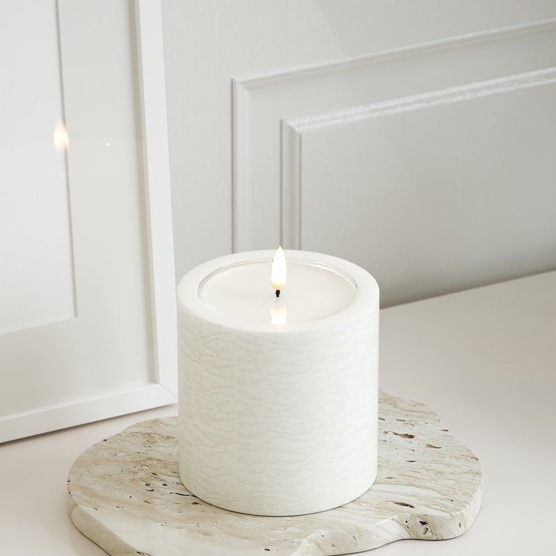 Unique Candles Unique LED blokové světlo D 10 x 10 cm Bílá