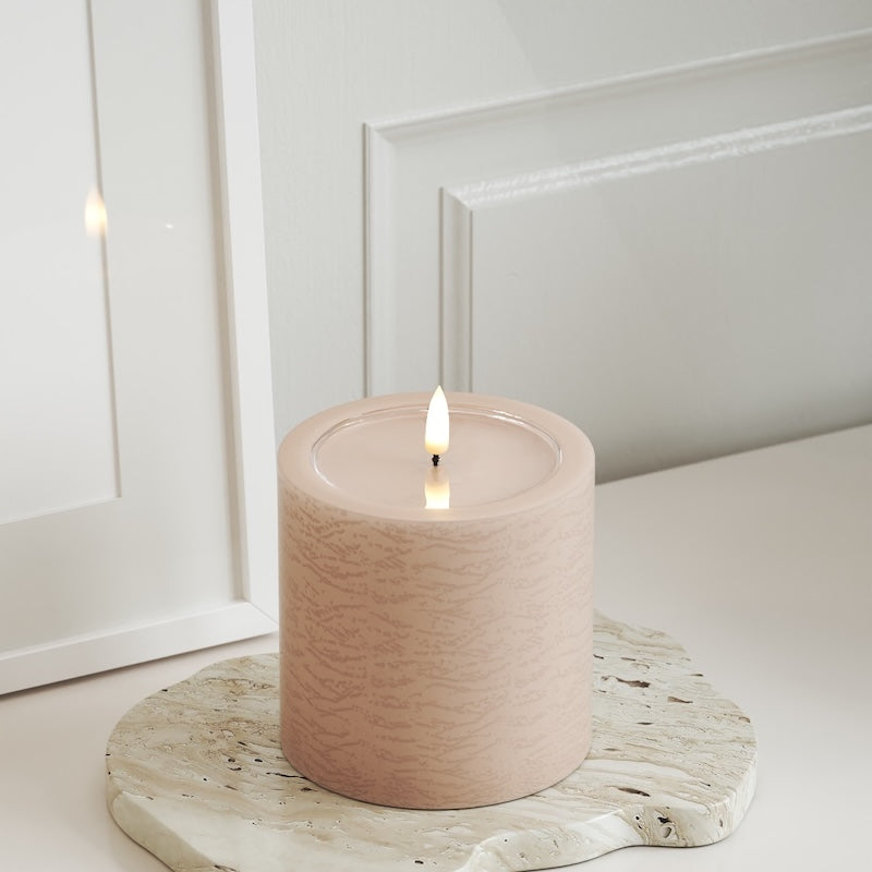 Unique Candles Unique LED blokové světlo D 10 x 10 cm Růžová