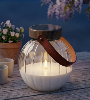 LED Lanterne en verre 20 cm